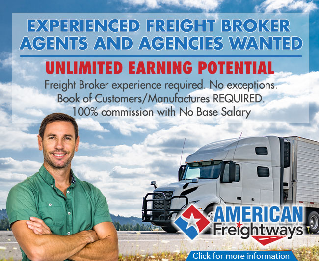 Freight Broker Agent and Agencies Wanted